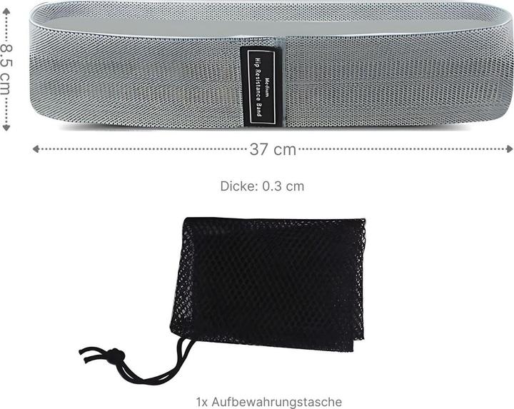 Image du produit Hermex Booty-Band Hip-Resistance-Band Glute-Band Bande d'entraînement Bande de fitness (0.37 m, Léger, Moyen, Fort)