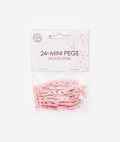 Produktbild Fiesta Mini Wäscheklammern aus Holz - Pink - 24 Stück