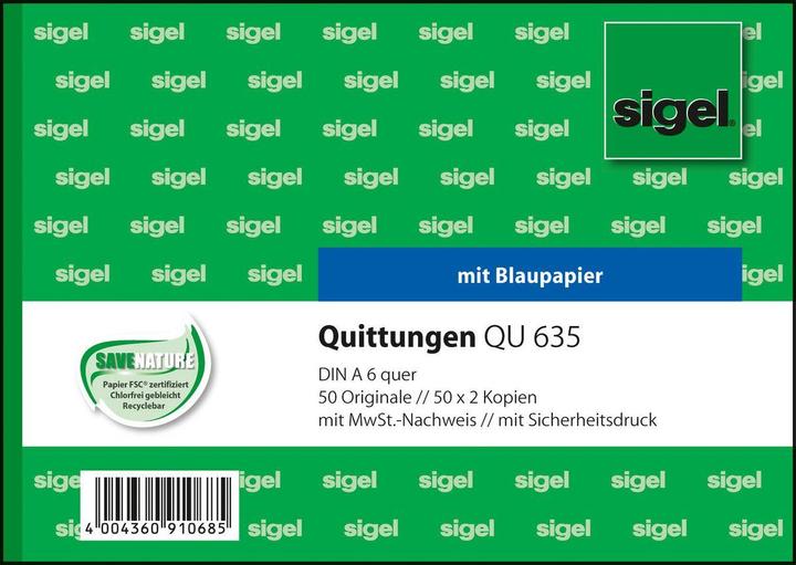Valori nutrizionali e ingredienti Sigel QU635 - 150 fogli - A6 q - Blu - Bianco (50 x)