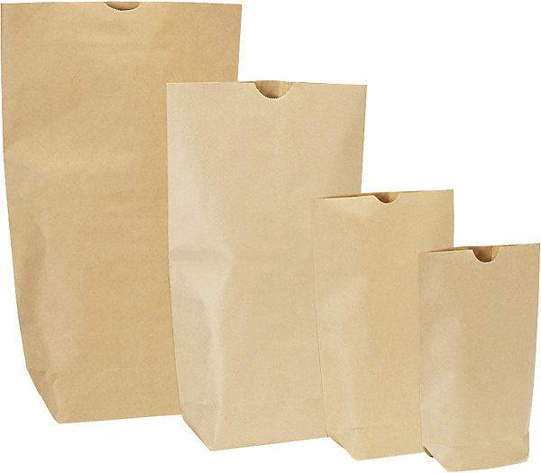 Actual product image kaiserkraft terra cross bottom bag, made of kraft paper, 1-ply, LxW 360 x 260 mm, pack of (500 Piece)