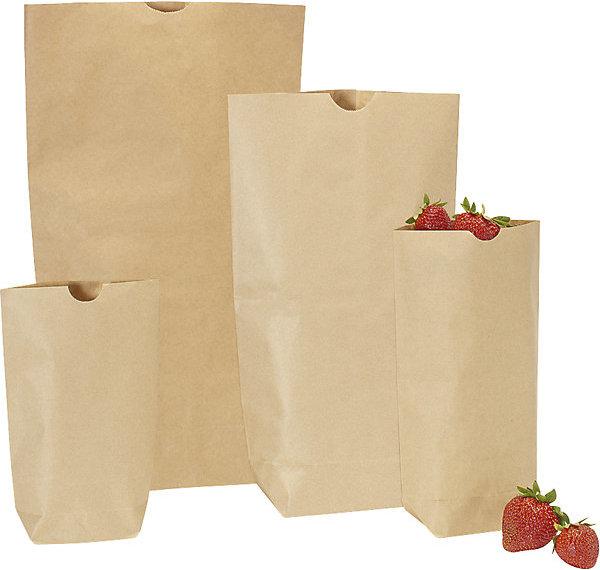 Actual product image kaiserkraft terra cross bottom bag, made of kraft paper, 1-ply, LxW 360 x 260 mm, pack of (500 Piece)