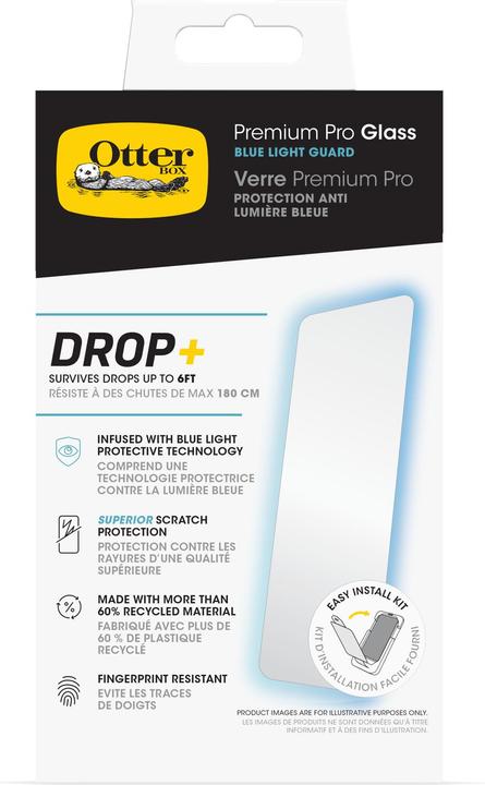 Image du produit OtterBox Premium Pro Glass Blue Light Screen Protector (1 pièce(s), Apple iPhone 16)