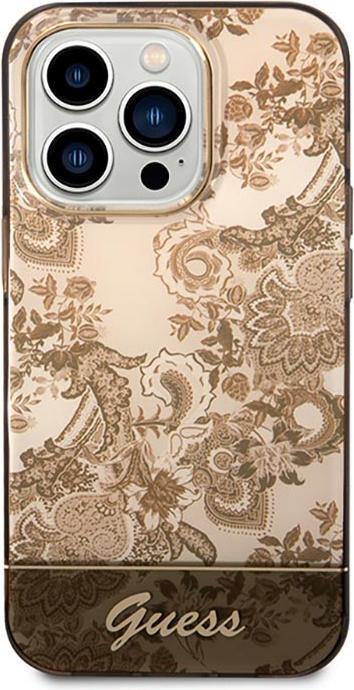 Produktbild Guess GUHCP14XHGPLHC iPhone 14 Pro Max 6,7" ochre hardcase Porcelain Collection (Apple iPhone 14 Pro Max)