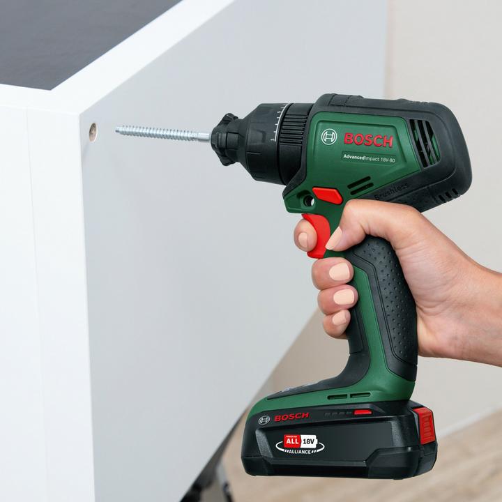 Actual product image Bosch Home & Garden Cordless impact drill AdvancedImpact 18V-80 QuickSnap, attachments (Rechargeable battery operated)