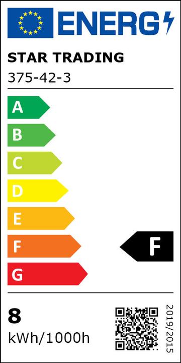 Energie-Label Star Trading LED Leuchtmittel E27 A60 Opaque filament RA90 (E27, 7.50 W, 806 lm, F)