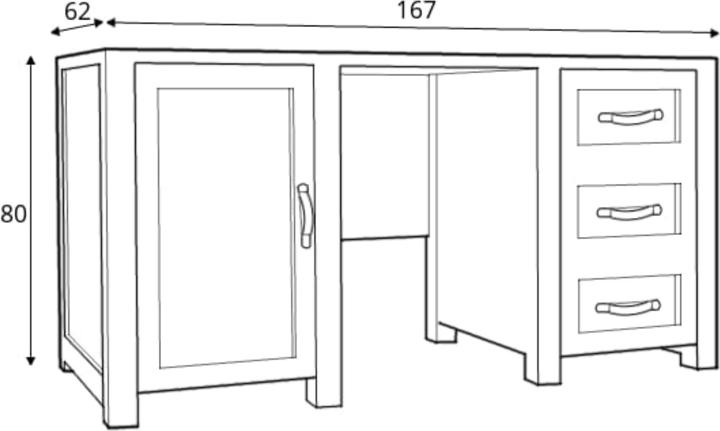 Actual product image Konsimo Rabo (167 x 80 x 62 cm)