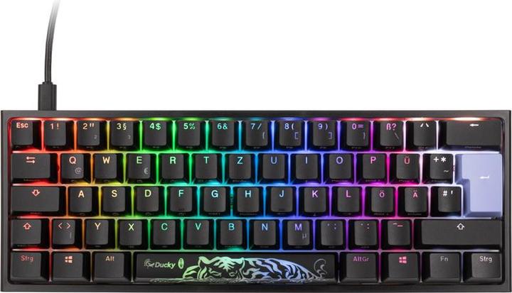 Actual product image Ducky One 2 Pro Mini Gaming Keyboard, RGB LED - Kailh Red (DE, Cable)