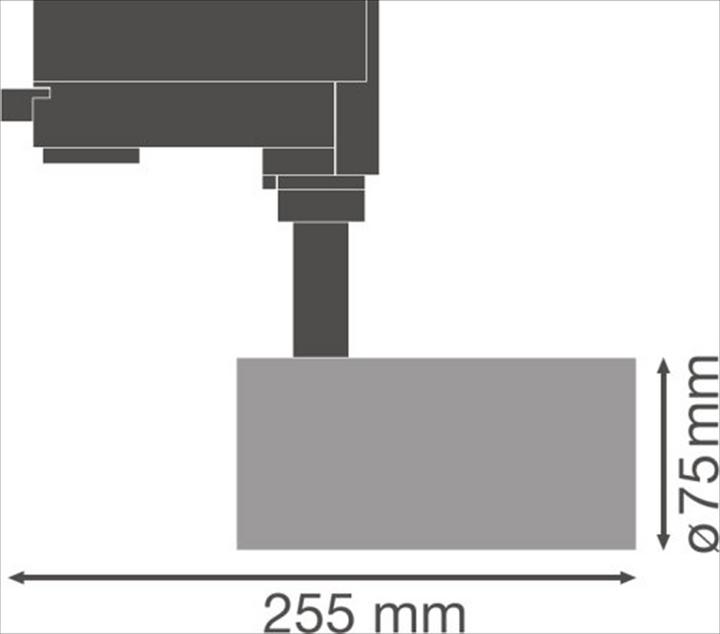 Image du produit Ledvance Spot LED d'intérieur sur rail Blanc froid 75,0 mm x 255,0 mm TRACK (1900 lm)