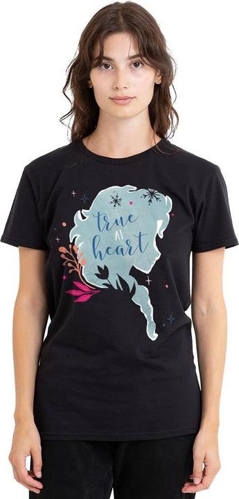 Actual product image Disney Frozen Unisex Adult True At Heart Elsa Silhouette T-Shirt (L)