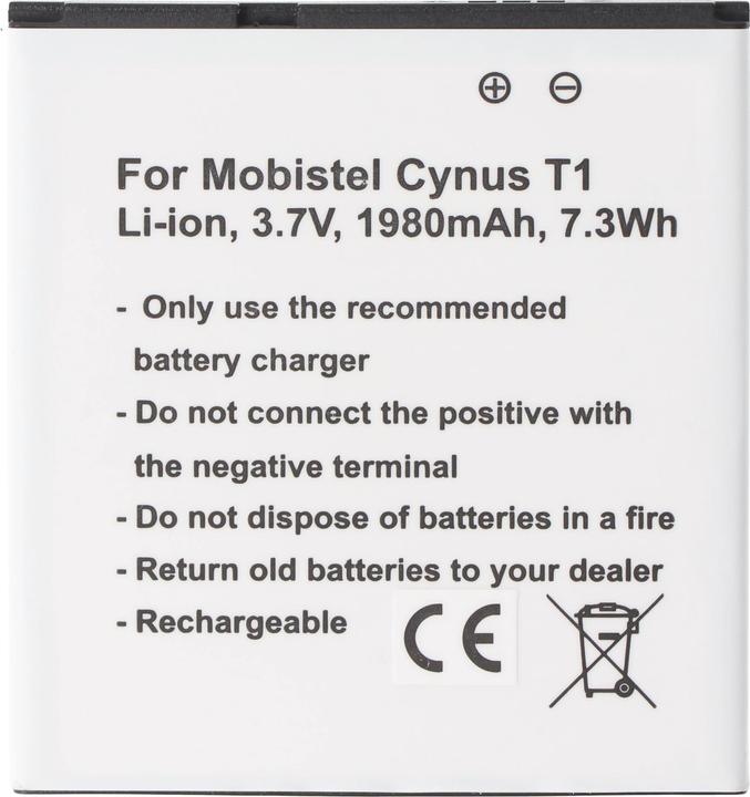 Immagine prodotto AccuCell Batteria MOBISTEL Cynus T1 come replica da adatta per BTY26179, BTY26179MOBISTEL/STD