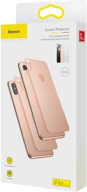 Actual product image Baseus iPhone Xr 03 mm Full coverage curved TGlass rear ProtectorBlack (1 Piece, Apple iPhone XR)