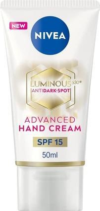 NIVEA Luminous 630 Anti Dark Spot Advanced Hand Cream 50ml Angereichert mit Hyaluronsäure (50 ml)