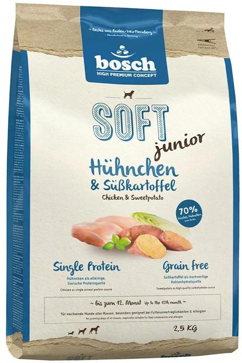 Bosch Petfood High Premium Soft Semi-Moist Food Junior Chicken & Sweet Potato (Junior, 1 pz., 2500 g)