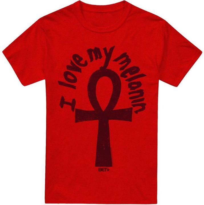 Actual product image Bet Unisex Adult I Love My Melanin T-Shirt (XL)