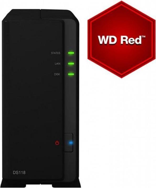 Actual product image Synology Ds118 (1 x 4 TB, WD Red Plus)
