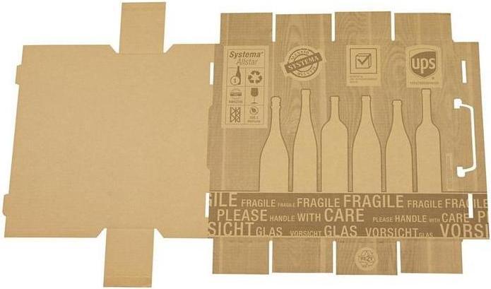 Produktbild Transpak Flaschenkarton PTZ 2-wellig Masse 107x107x390mm Qualität 2.3BC braun postgeprüft braun (20 x)