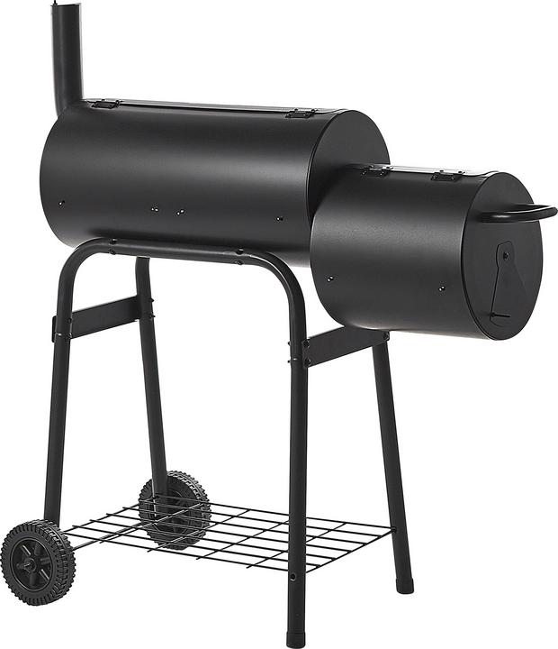 Actual product image Beliani Charcoal grill with smokehouse black rollable SATAH (31 cm)