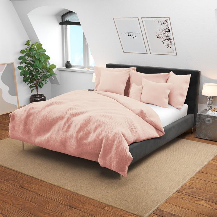 Actual product image Lotus Bettwaren Bed Linen Satin Seersucker uni (Duvet cover, 160 x 210 cm)