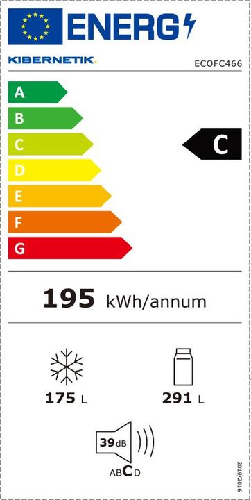 Label énergétique Kibernetik FSP466 (466 l)
