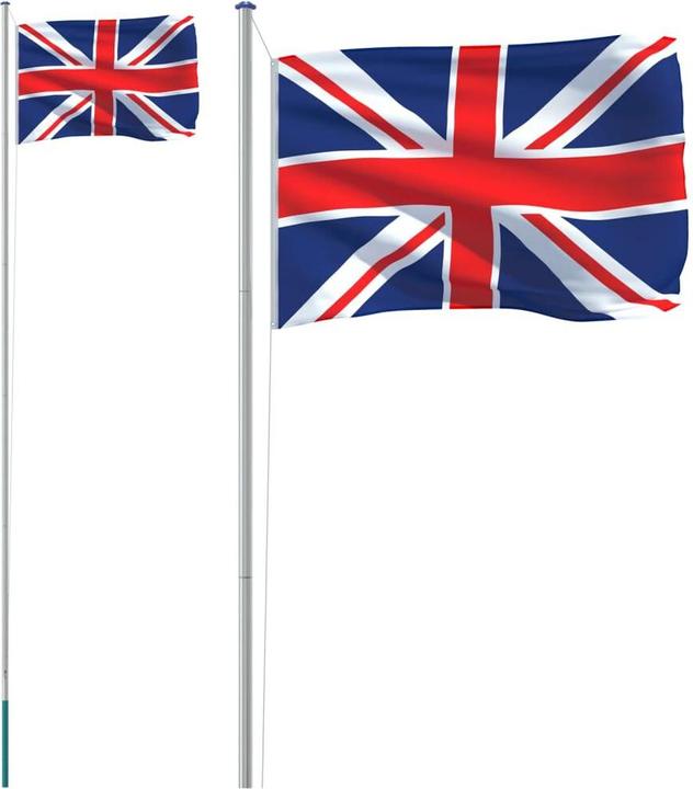 Energie-Label VidaXL Flagge Grossbritanniens mit Mast 6,23 m