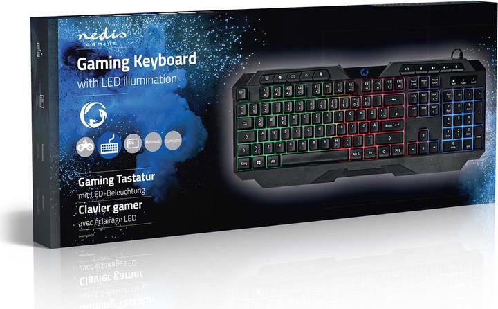 Produktbild Nedis Wired Gaming Keyboard | USB Type-A | Folientasten | LED | QWERTZ | DE-Layout | Netzkabellänge: (DE, Kabelgebunden)