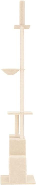 Immagine prodotto VidaXL Kratzbaum Deckenhoch Creme 250,5-276,5cm Katzenbaum Katzenkratzbaum (276.50 cm, Crema)