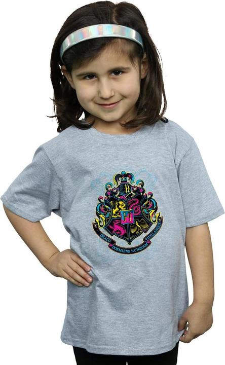 Immagine prodotto Neon Hogwarts Crest Maglietta Ragazze (128)