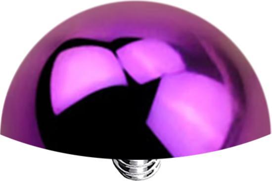 Produktbild Star Piercing Dermal Anchor Halbrund violett mit Titanium Beschichtung (ohne Messing, Chirurgenstahl 316L)