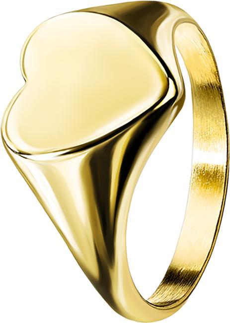 Star Piercing Ring vergoldet Herz flach