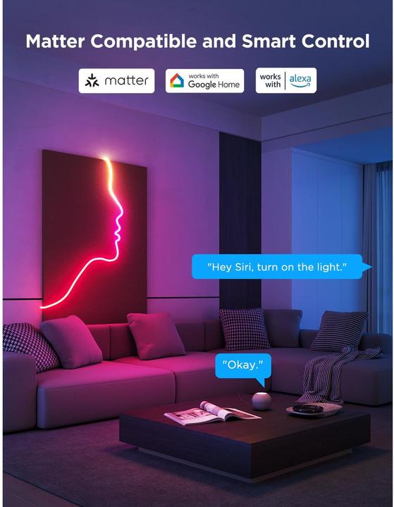 Actual product image Govee Neon strip light (RGBIC, 400 cm, Indoor)