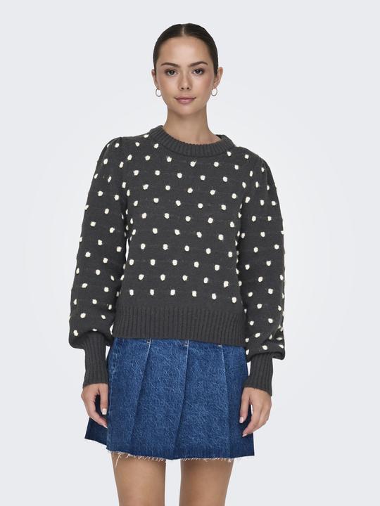 Produktbild JdY Normal geschnitten Hoch geschlossen Lange Bündchen Puffärmel Pullover Strickpullover (L)
