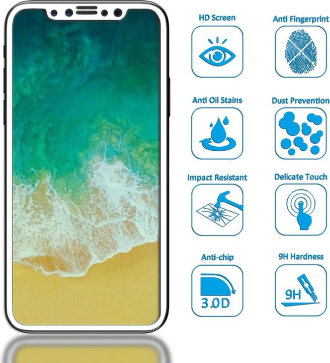 Produktbild Nalia Schutzglas (1 Stück, Apple iPhone X, Realme 11 Pro+)