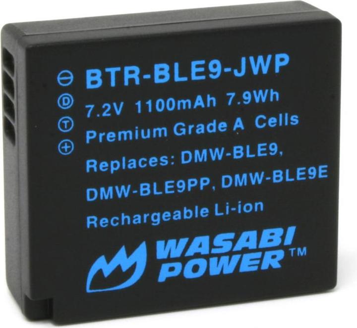 Actual product image Wasabi Power Battery DMW-BLE9 (Rechargeable battery)