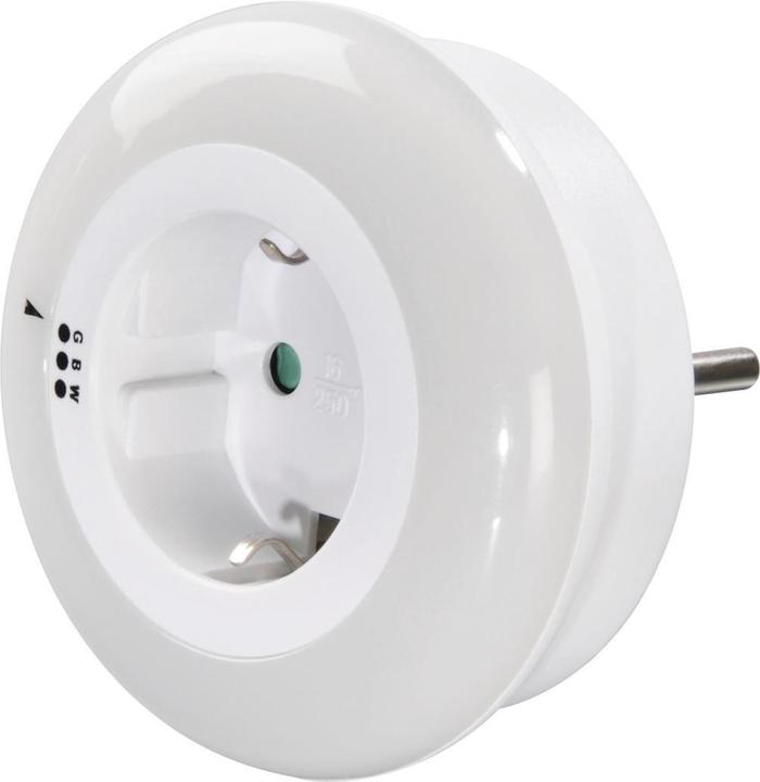 Hama LED-Nachtlicht Circle Colour mit integr. Steckdose, Lichtsensor, 3 Farben