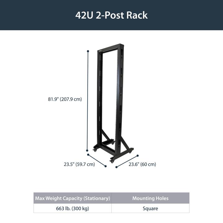 Produktbild StarTech 2-POST SERVER RACK - 42U (42 HE, 19 Zoll Rack)