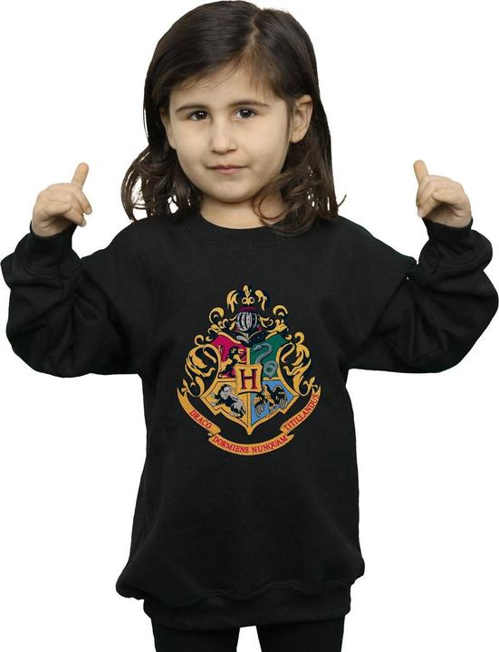 Actual product image Girls Hogwarts Crest Gold Ink Sweatshirt (140, 146)