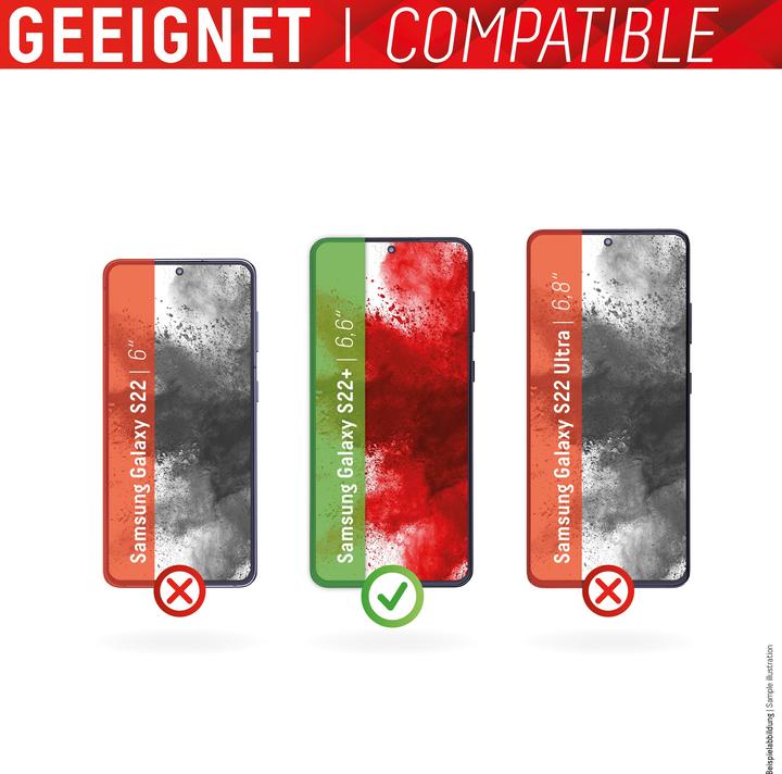 Productafbeelding Displex Real Glass, 2D Panzerglas + Handyhülle (1 Stuk, Samsung Galaxy S22+)