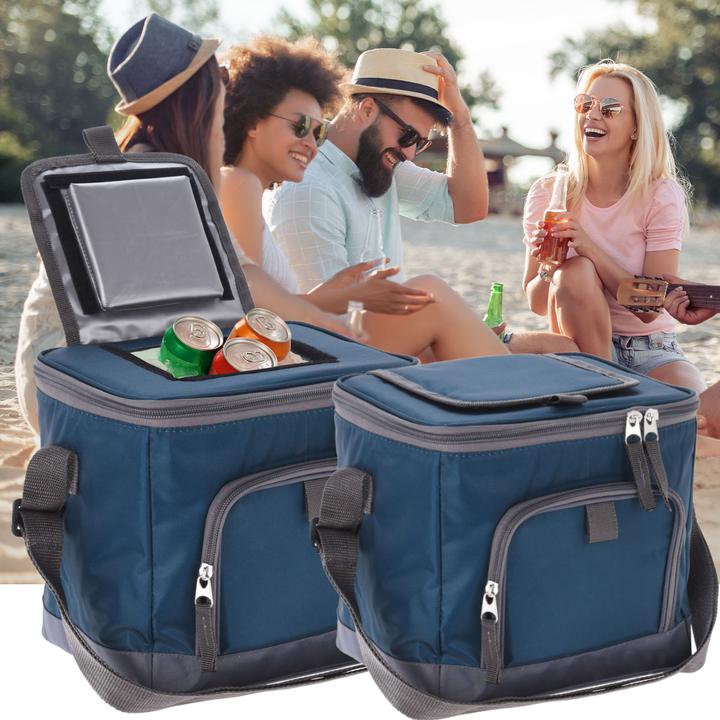 Produktbild ProWorld 2er-Set KÃ¼hltasche mit Schultergurt 8 Liter, blau (8 l)