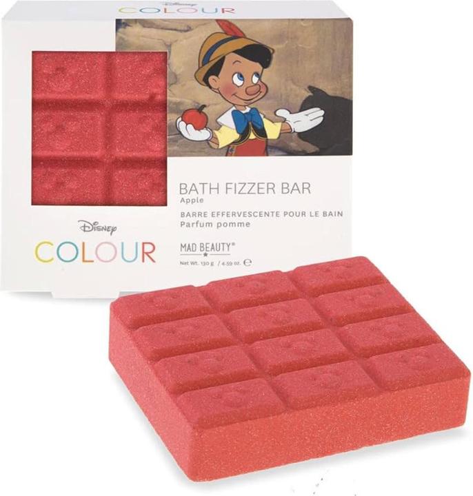 Mad Beauty Sparkling bath bomb in the shape of a chocolate table Color Bath Fizzer Bar Pinocchio (Badekugeln)
