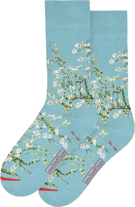 MuseARTa Socken Vincent van Gogh - Blühende Mandelblüten (Einzelpack, 40 - 46)