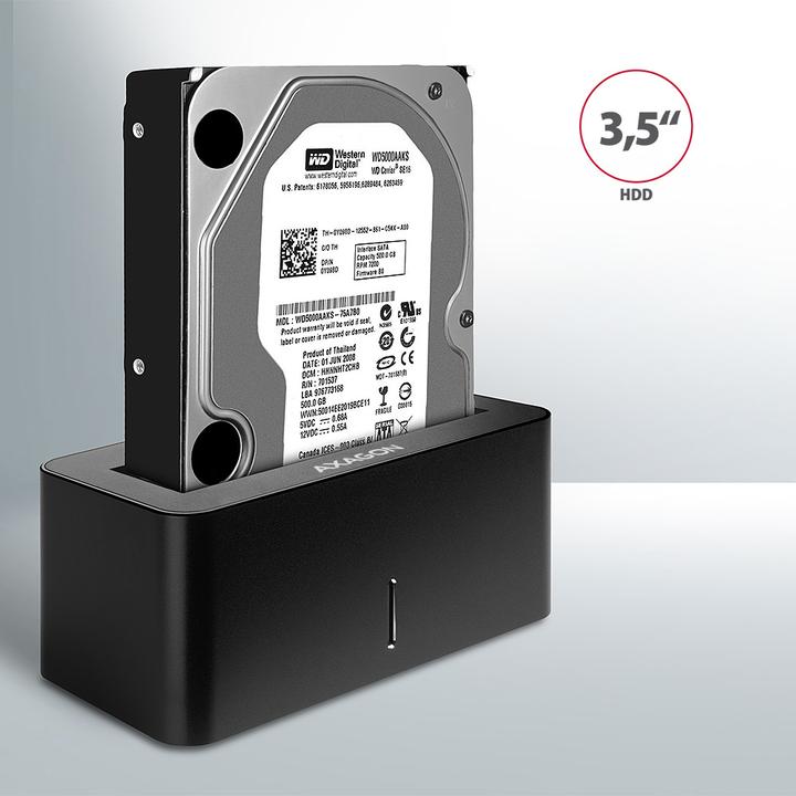 Actual product image Axagon ADSA-SN Storage Drive Docking Station USB 3.2 Gen 1 (3.1 Gen 1) Type-A Black (3.5")