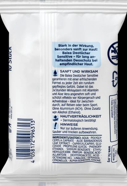 Immagine prodotto dm Balea Salviette deodoranti Sensitive (Panni pulizia)