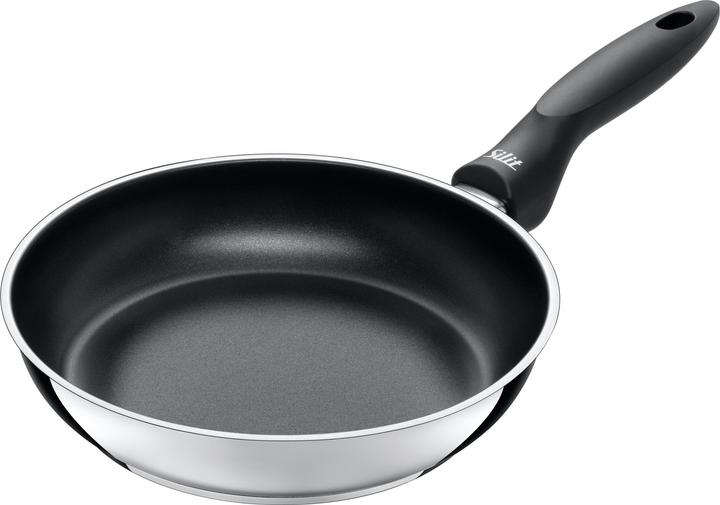Silit Antihaft Pfanne Edelstahlpfanne Bratpfanne 24cm Domus Induktion beschichtet (24 cm, Bratpfanne, Edelstahl)