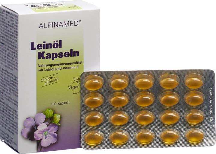 Produktbild Alpinamed Leinöl Kapseln (100 Stück, Kapseln, 112 g)