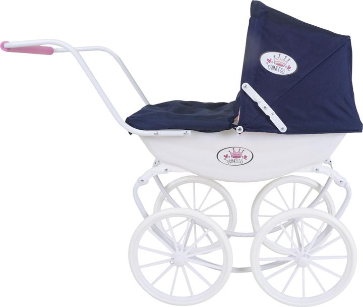 Produktbild Knorrtoys Puppenwagen Classic pram - navy blue/rose/princess