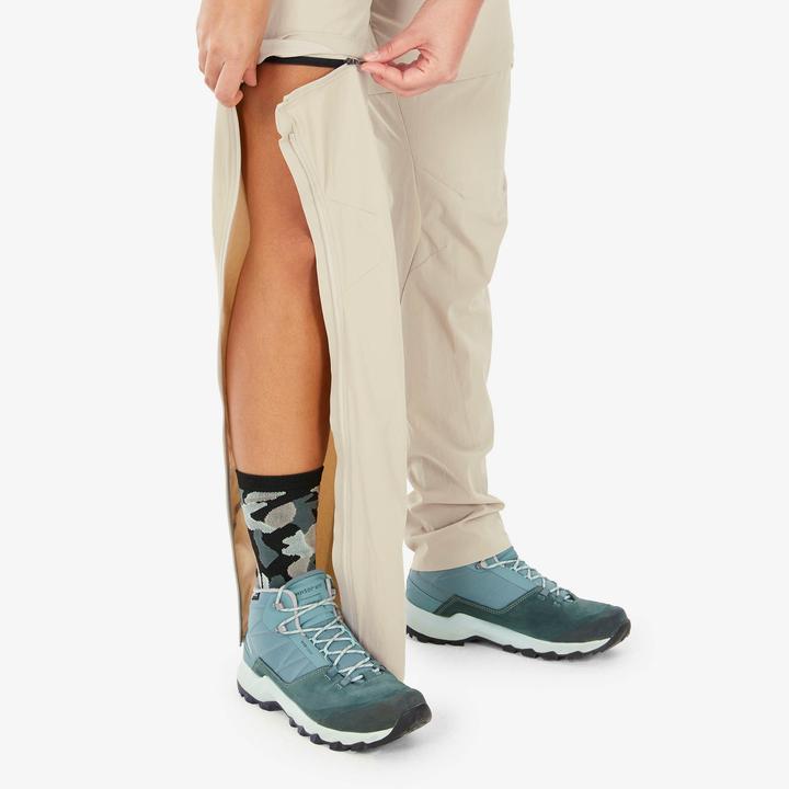 Image du produit Quechua Pantalon de randonnée Zip-Off Femme Randonnée en montagne - MH500 beige (31)