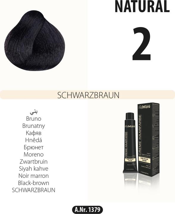 Bate (2) Haarfarbe Schwarzbraun 100ml (Schwarzbraun)