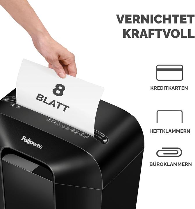Actual product image Fellowes Powershred LX41 P-4 document shredder, 8 pages (Particle cut)