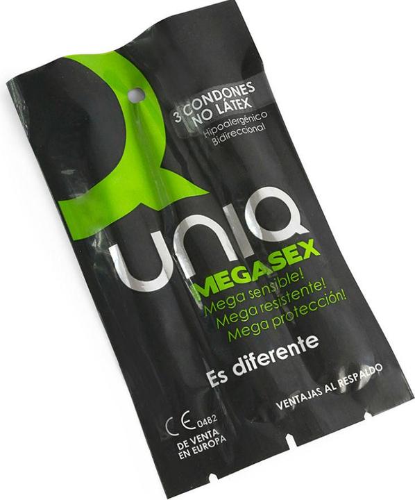 Actual product image Uniq Megasex Latex Free Sensitive Condoms 3 Units (3 pcs.)