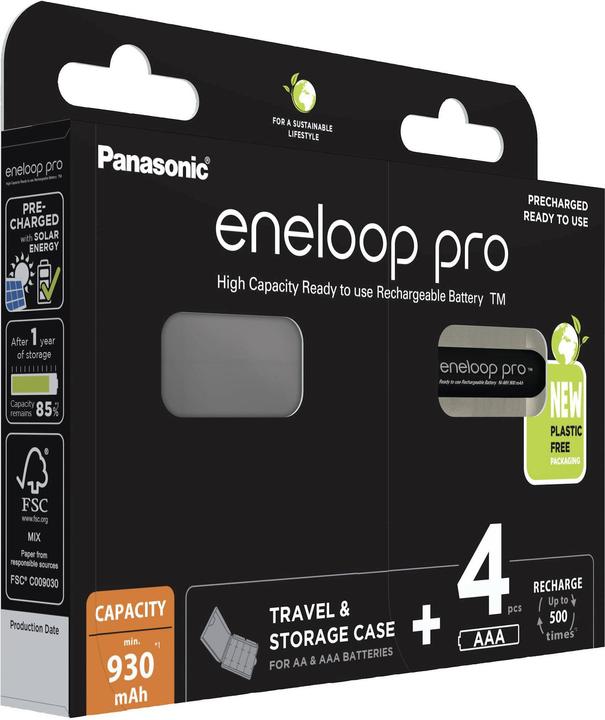 Actual product image Panasonic eneloop pro HR03 Box Micro (4 pcs., AAA, 930 mAh)